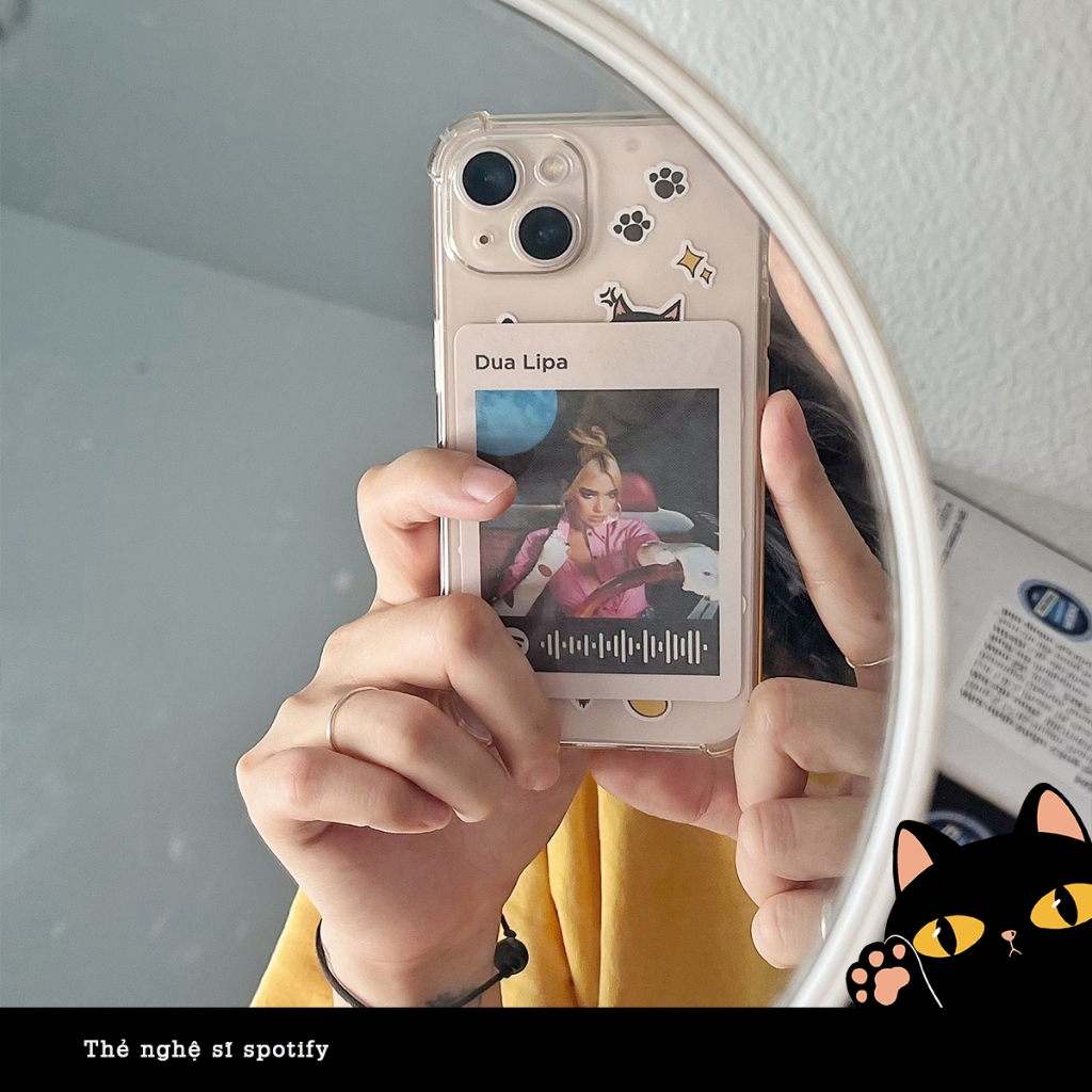 Thẻ poscard spotify  in hình nghệ sĩ trang trí ốp điện thoại, decor 6x8,5 cm