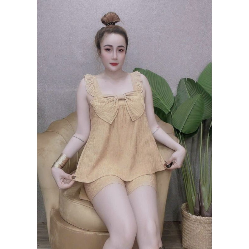 Set đùi chất đũi nhật áo tay cánh tiên form to 40-65kg