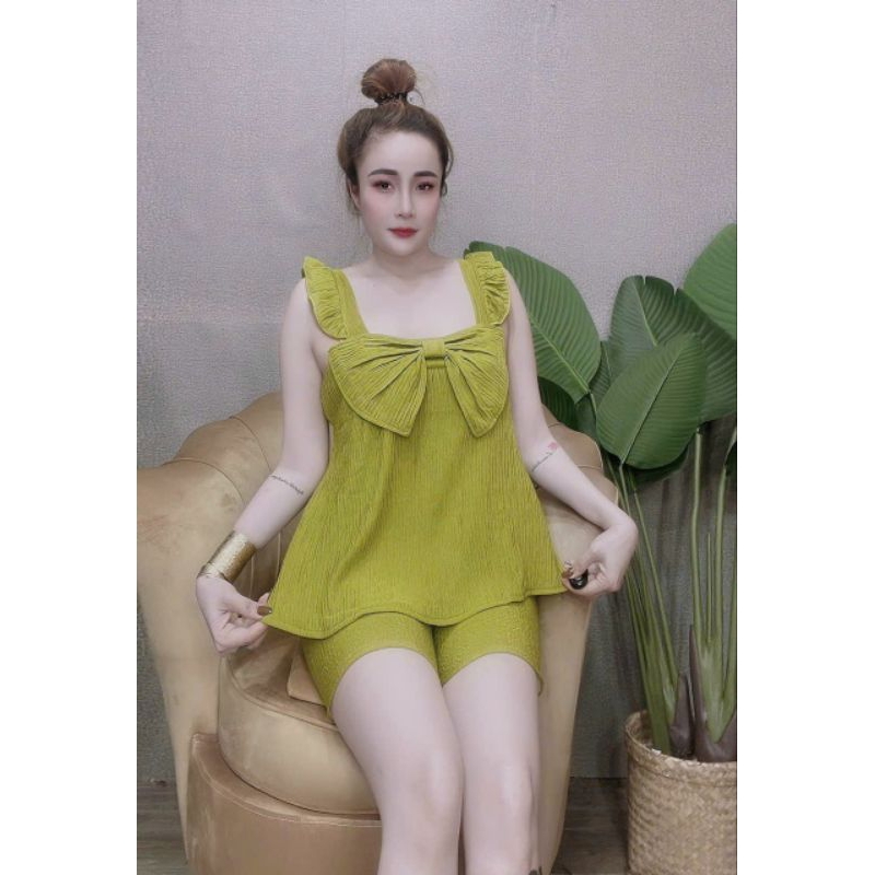 Set đùi chất đũi nhật áo tay cánh tiên form to 40-65kg