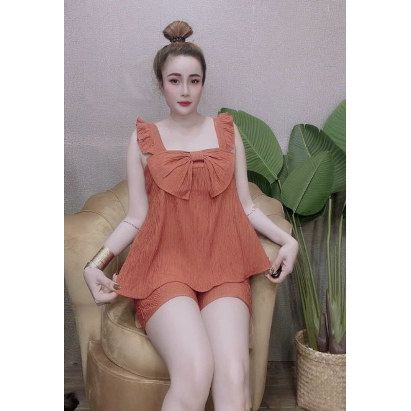 Set đùi chất đũi nhật áo tay cánh tiên form to 40-65kg