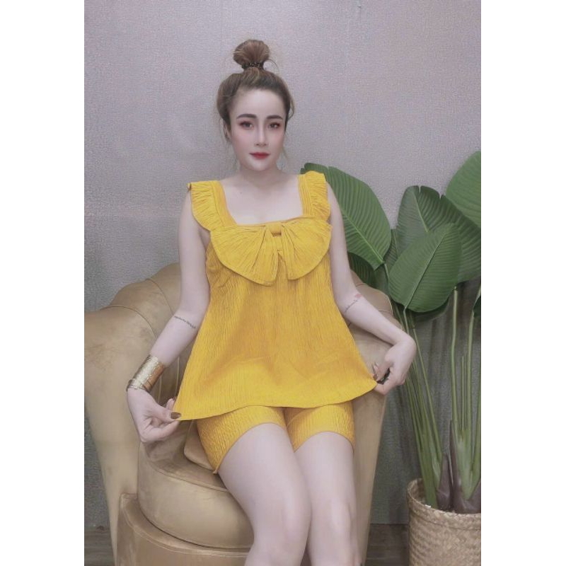 Set đùi chất đũi nhật áo tay cánh tiên form to 40-65kg