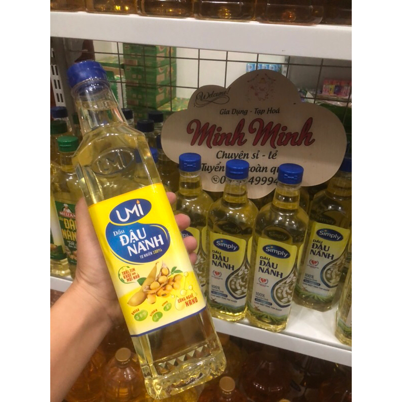 Combo 2 chai dầu ăn ĐẬU NÀNH Umi an toàn cho tim mạch