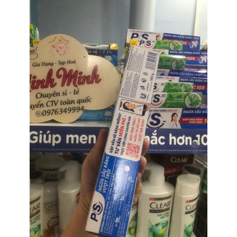 Kem đánh răng p/s ngừa sâu răng vượt trội 180g