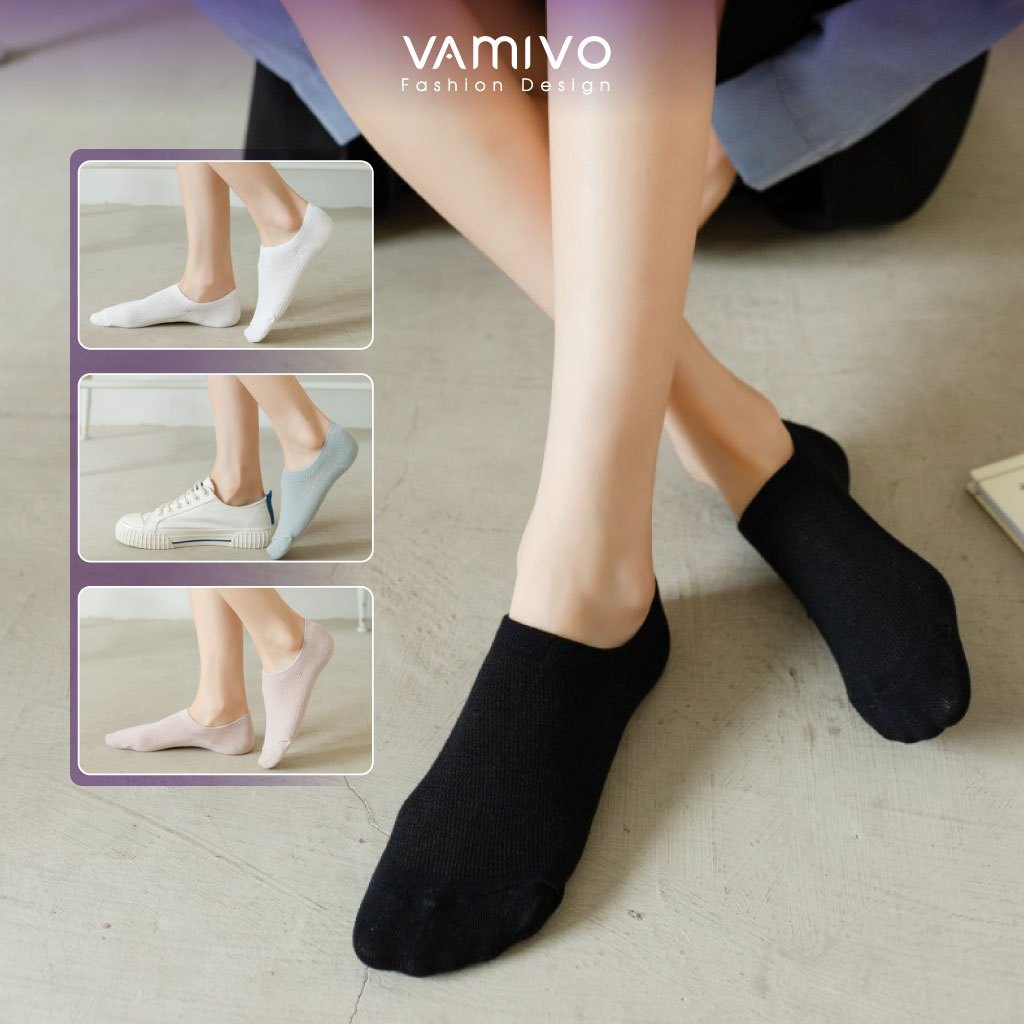 Tất vớ TDC10, vớ cổ ngắn cotton thấm hút mồ hôi, đi giày không bị nóng cổ chân