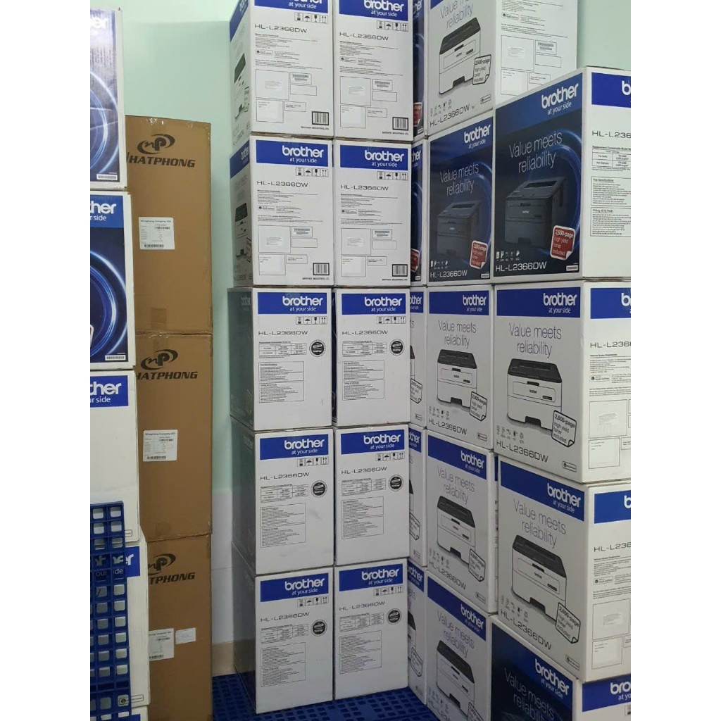 Máy in Brother L2366DW - tặng áo mưa - In 2 mặt tự động, wifi