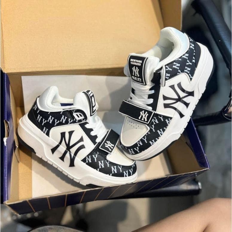 Giày thể thao MLB chunky liner dán, Giày MLB Chunky quai dán họa tiết Bản Cao Cấp Độn Đế 5cm hot trend 2023