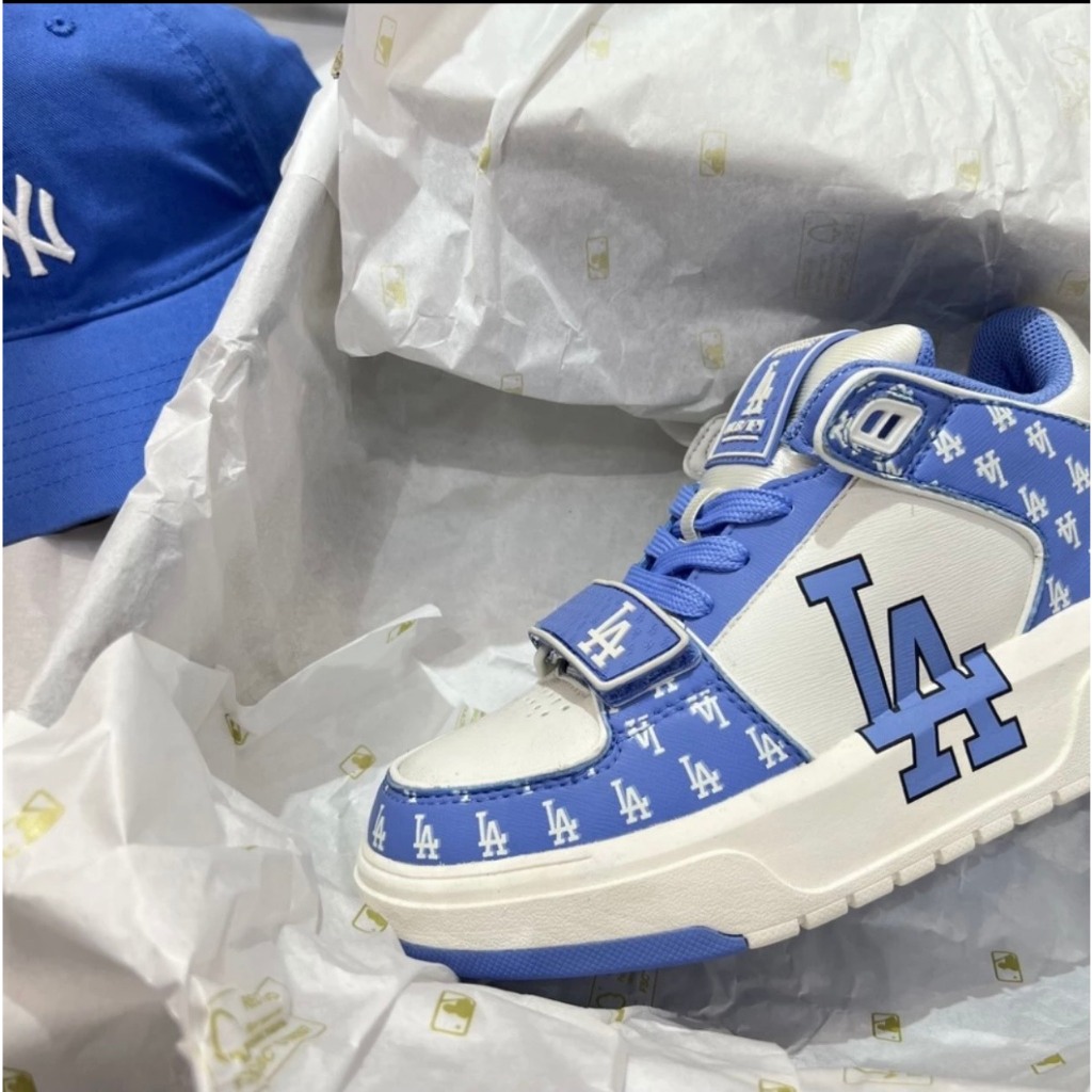 Giày thể thao MLB chunky liner dán, Giày MLB Chunky quai dán họa tiết Bản Cao Cấp Độn Đế 5cm hot trend 2023