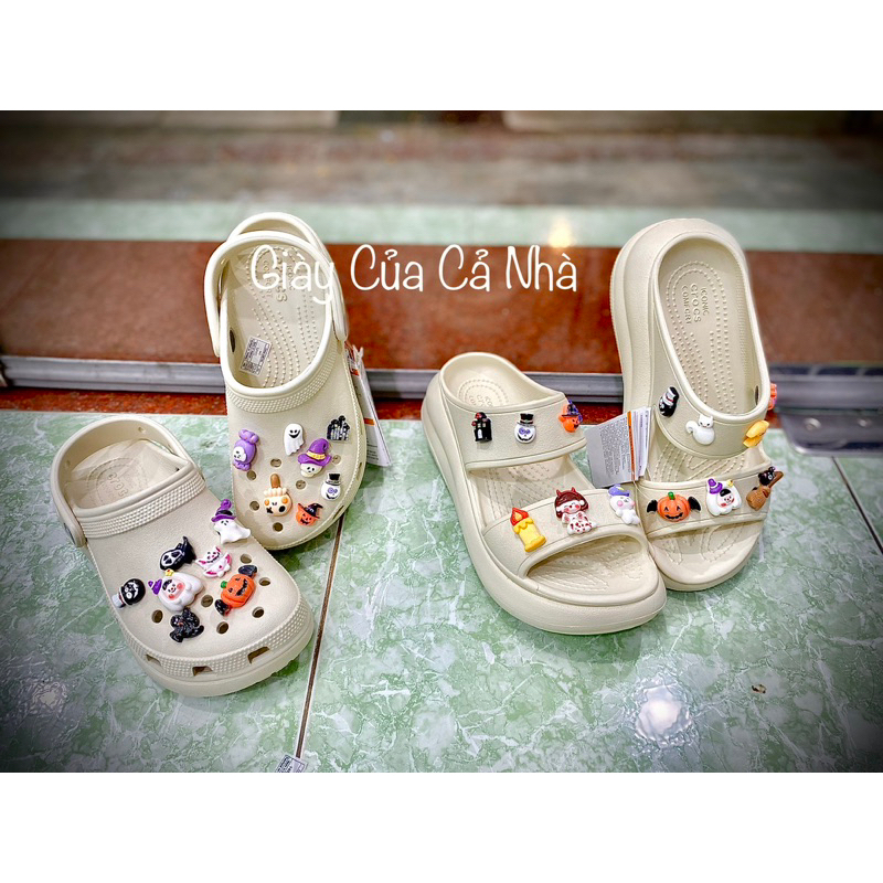 Combo 10 nút charm Halloween gắn dép