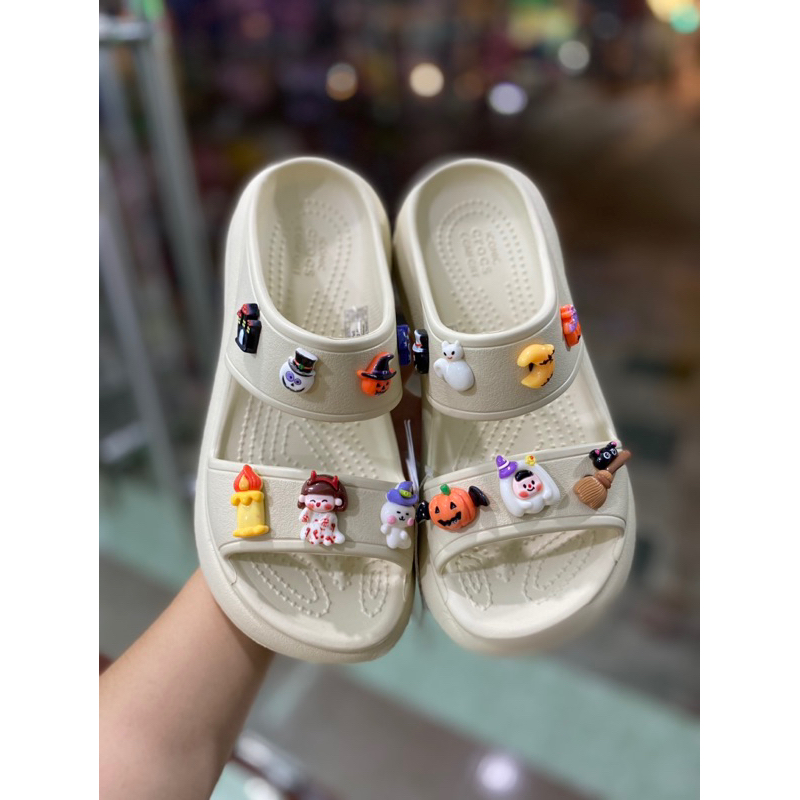 Combo 10 nút charm Halloween gắn dép