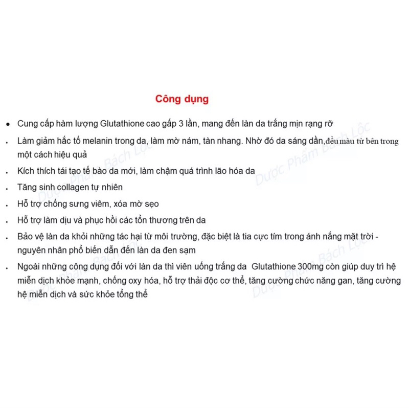 Viên uống trắng da GLUTATHIONE 1000mg,3000mgdưỡng trắng giúp trắng da cấp tốc, nâng tông, hết nám, tàn nhang