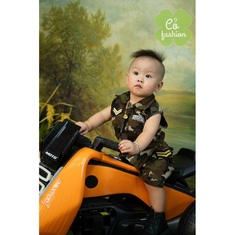 Bộ rằn ri cộc tay và sát nách cho bé trai bé gái siêu cool ngầu 1-8 tuổi