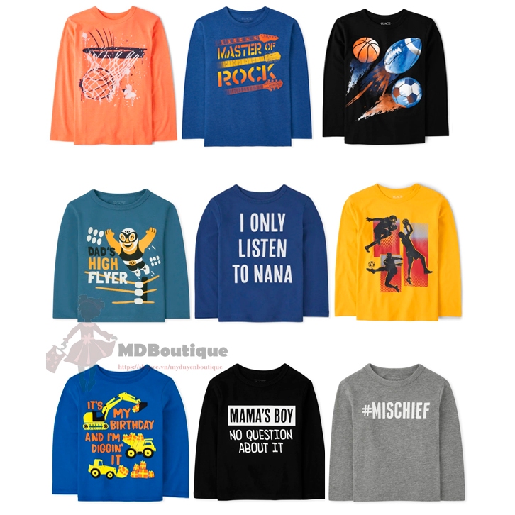 Áo dài tay bé trai Place VNXK dư xịn 6M-5Y