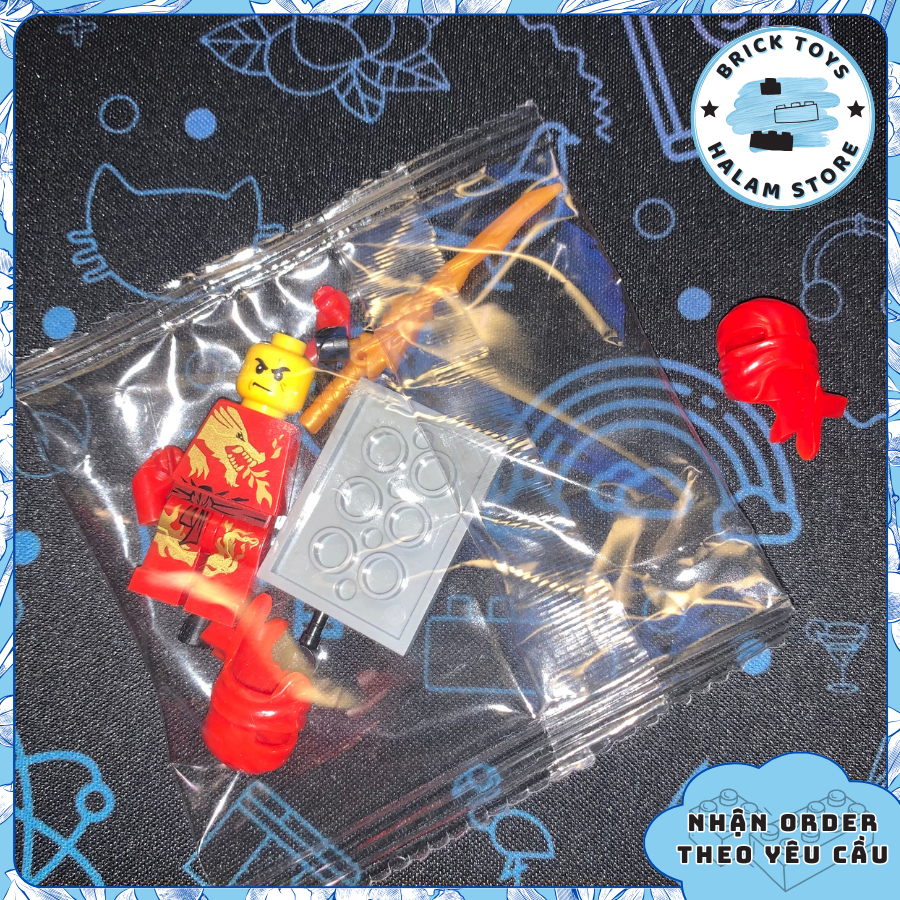 Mô hình lắp ráp Combo 5 minifigures Ninjago DX Dragon Suit - Đồ chơi lắp ghép xếp hình nhân vật Ninja