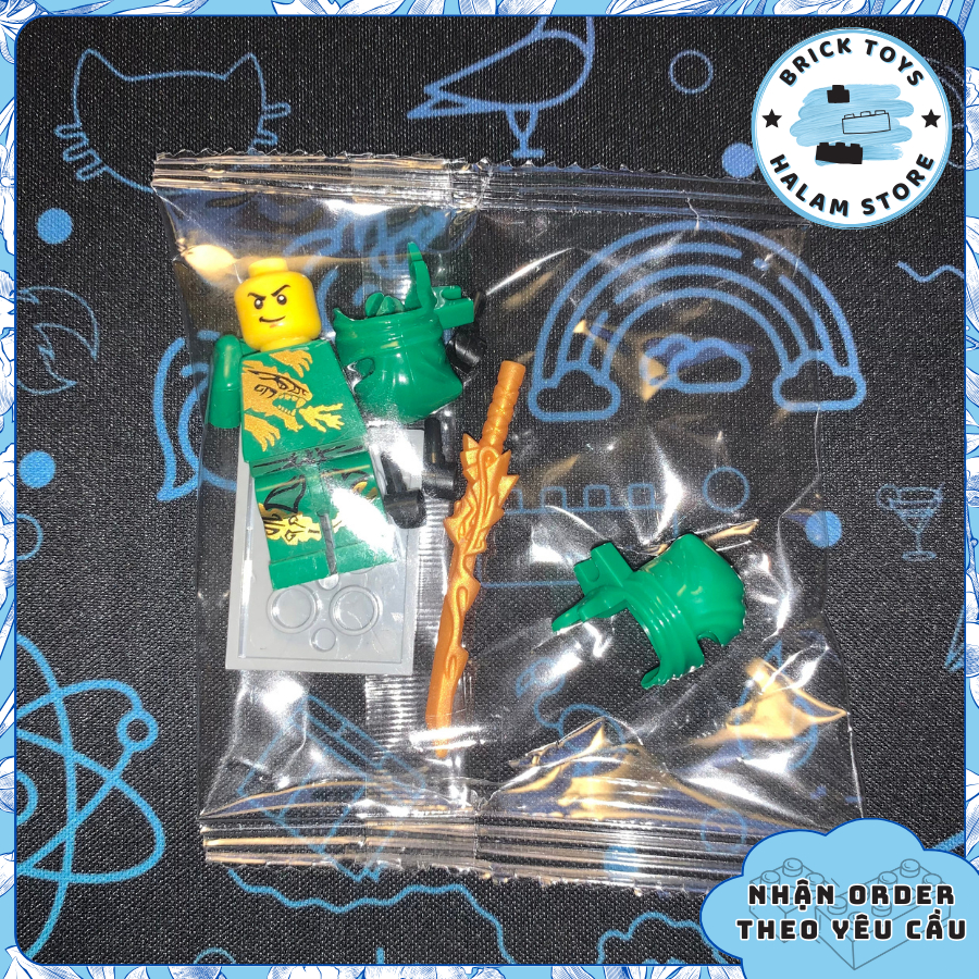 Mô hình lắp ráp Combo 5 minifigures Ninjago DX Dragon Suit - Đồ chơi lắp ghép xếp hình nhân vật Ninja