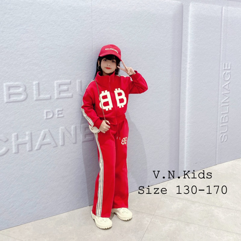 Bộ nỉ thêu B sang chảnh size đại 17kg-42kg