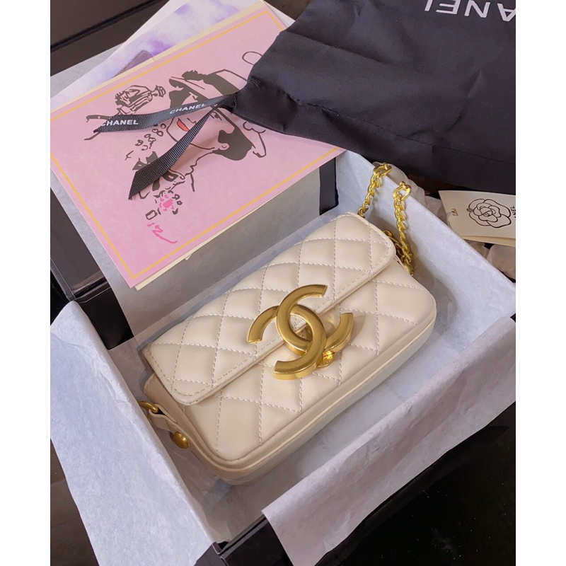 Túi đeo chéo cha ne size 20cm hàng cao cấp full box nam châm cam kết y hình video bên e cung cấp