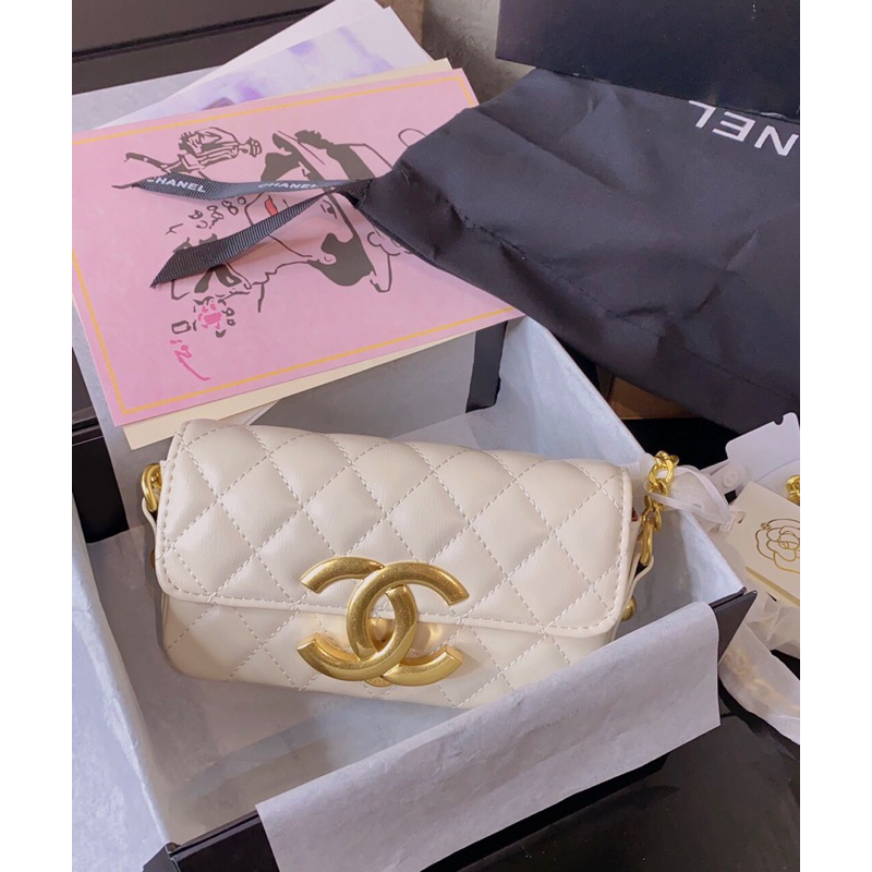 Túi đeo chéo cha ne size 20cm hàng cao cấp full box nam châm cam kết y hình video bên e cung cấp