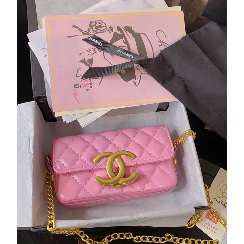 Túi đeo chéo cha ne size 20cm hàng cao cấp full box nam châm cam kết y hình video bên e cung cấp