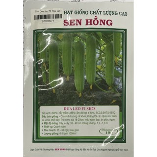 Hạt giống dưa leo sh78 sen hồng gói 10 gam 320 hạt.
