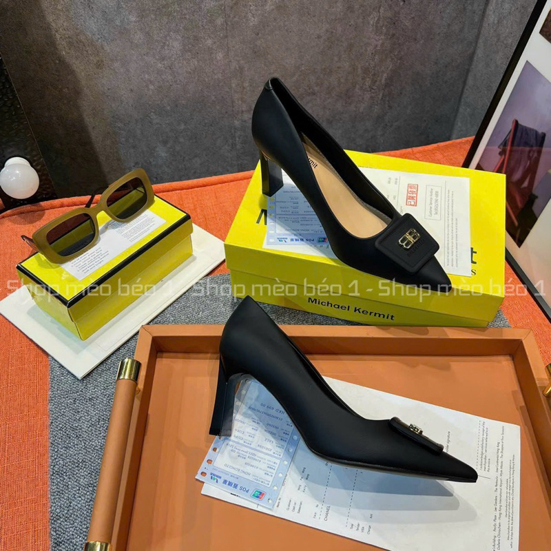 Giày cao gót BB mũi nhọn gót dẹt fullbox hàng quảng châu cao cấp
