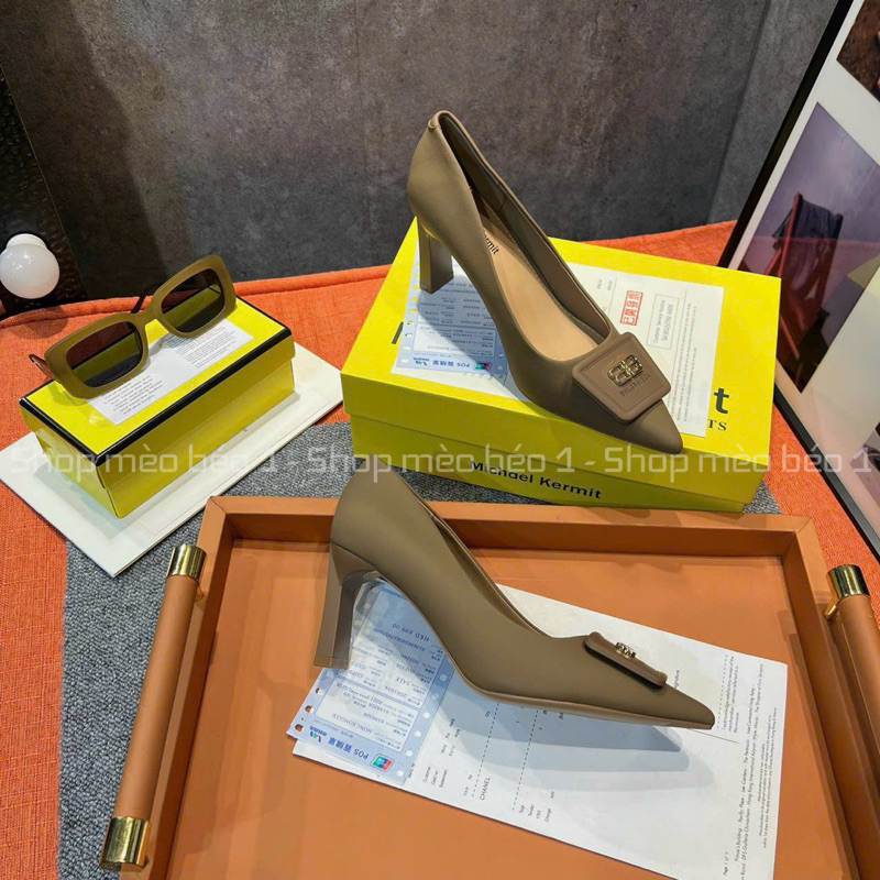 Giày cao gót BB mũi nhọn gót dẹt fullbox hàng quảng châu cao cấp