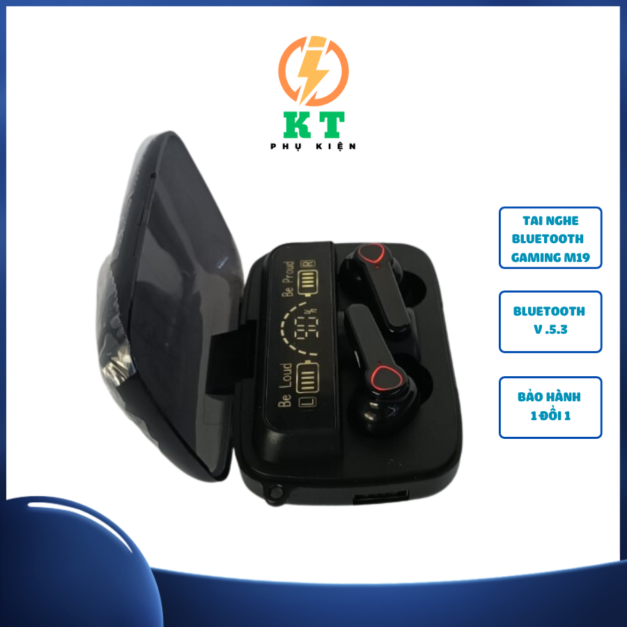Tai nghe bluetooth m19, tai nghe bluetooth gaming có led rgb rất đẹp với chuẩn bluetooth V5.3 PHỤ KIỆN KT