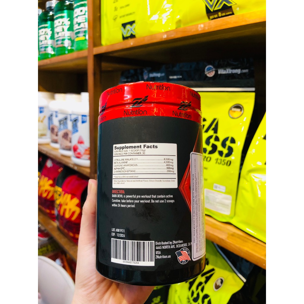 DARK DEVIL PRE WORKOUT ZNUTRITION - TĂNG SỨC MẠNH - 30SV- WSPT