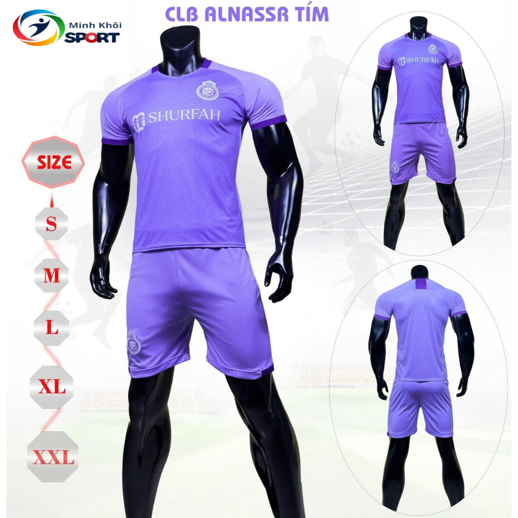 Bộ Quần Áo Đá Banh CLB ALNassr Màu Tím