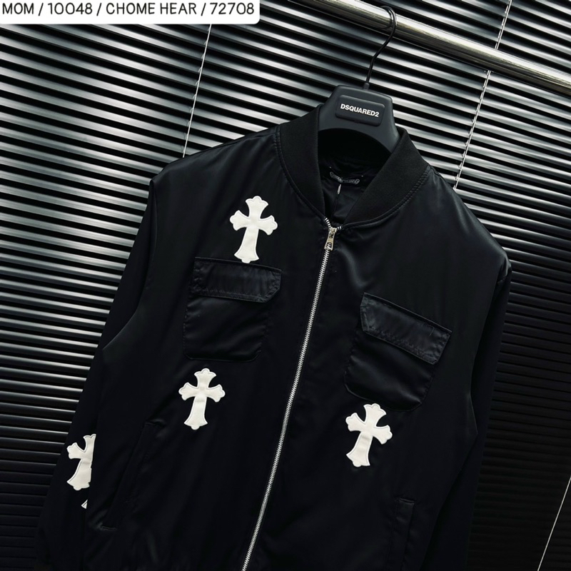 Áo khoác bomber chomr có hoạ tiết thêu khoá kéo màu đen thời trang nam nữ phong cách giới trẻ có size từ s đến xl
