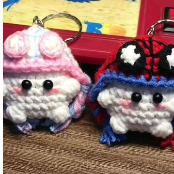 Móc khoá nấm spiderman cute