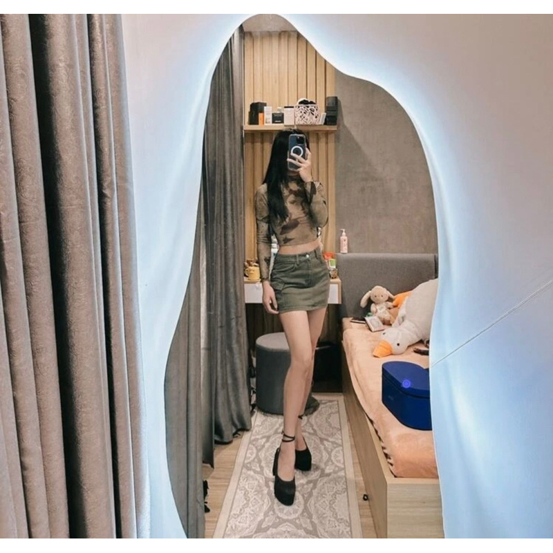 Áo lưới dài tay vải mỏng thoáng