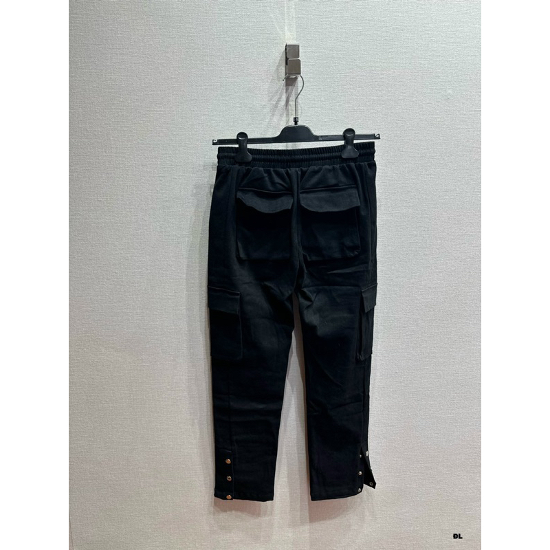Quần Cargo - Rhude - Pant kaki túi hộp cúc bấm black dây vàng