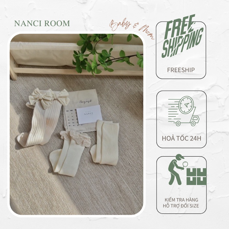 Vớ lửng cotton mềm em bé