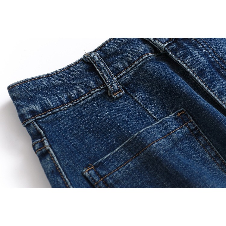 B213 Chân váy denim xẻ tà