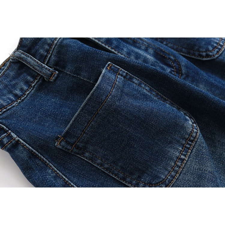 B213 Chân váy denim xẻ tà