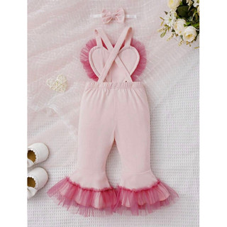 Set áo liền quần voan trái tim