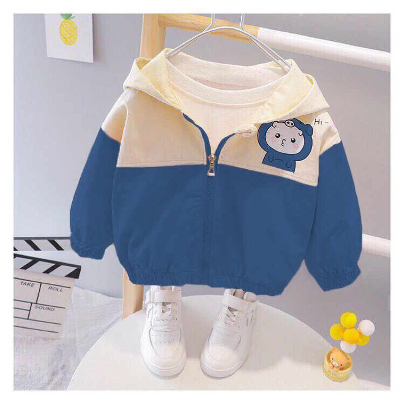 Áo khoác gió Gấu cho bé trai và bé gái