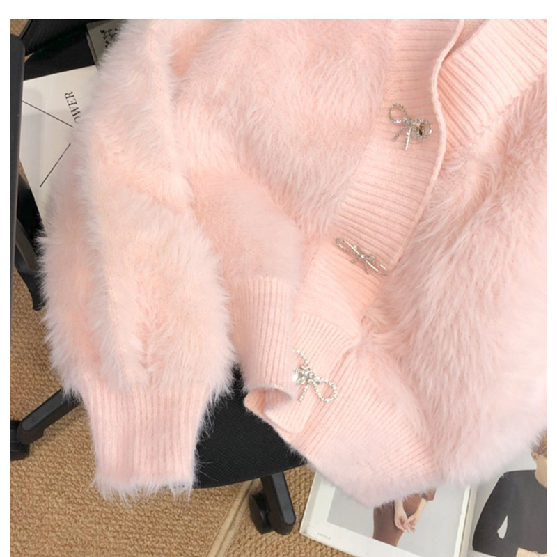 Áo Len lông thỏ nơ