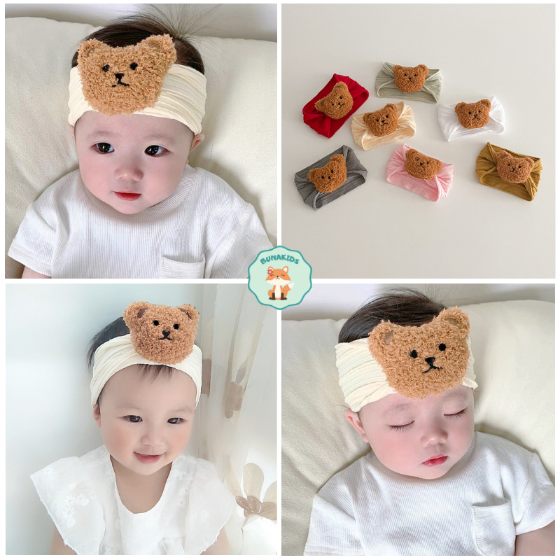 Băng đô cho bé gái 0-2 tuổi, Turban hình thỏ và hổ phong cách hàn quốc đáng yêu cho bé Bunakids PK02