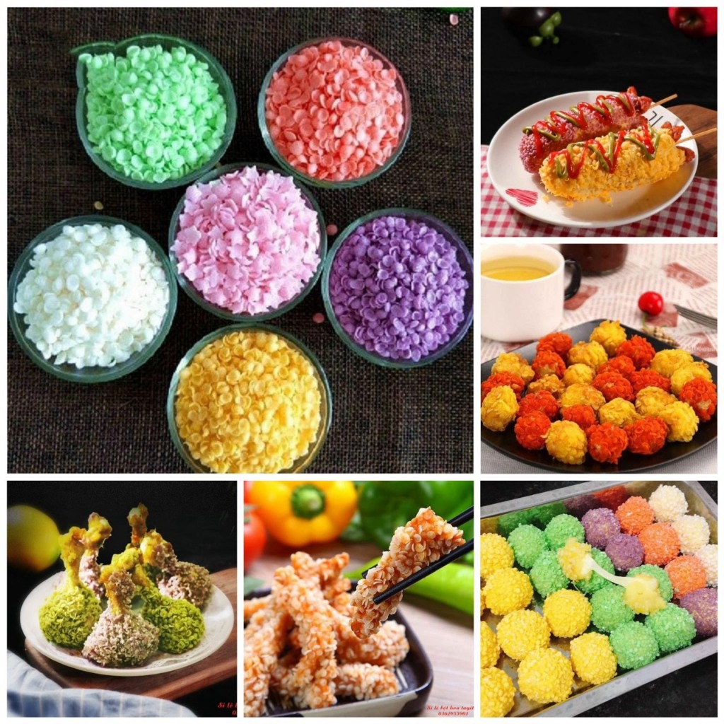 Bột Chiên Xù Hoa Tuyết, Giòn tan ( Gà rán, gà lắc, hotdog, tôm chiên...đồ ăn vặt )
