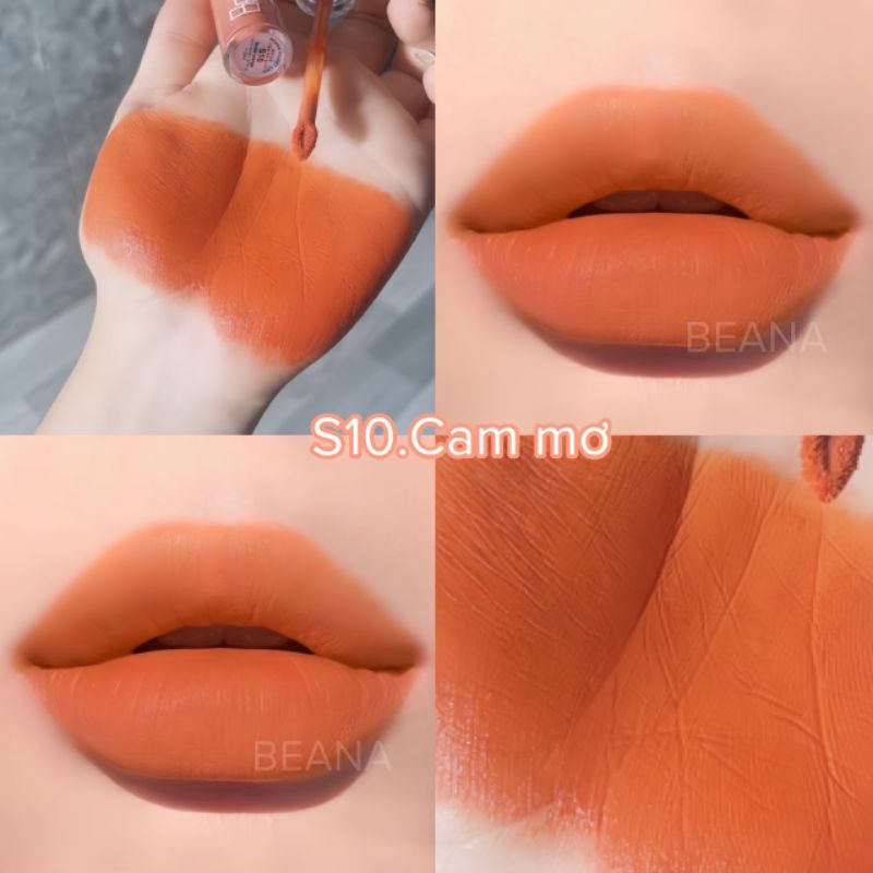 Son Màu cam mơ, cam sữa sang chảnh , chất son vellvet mềm mịn, siêu lì. hot trend 2024