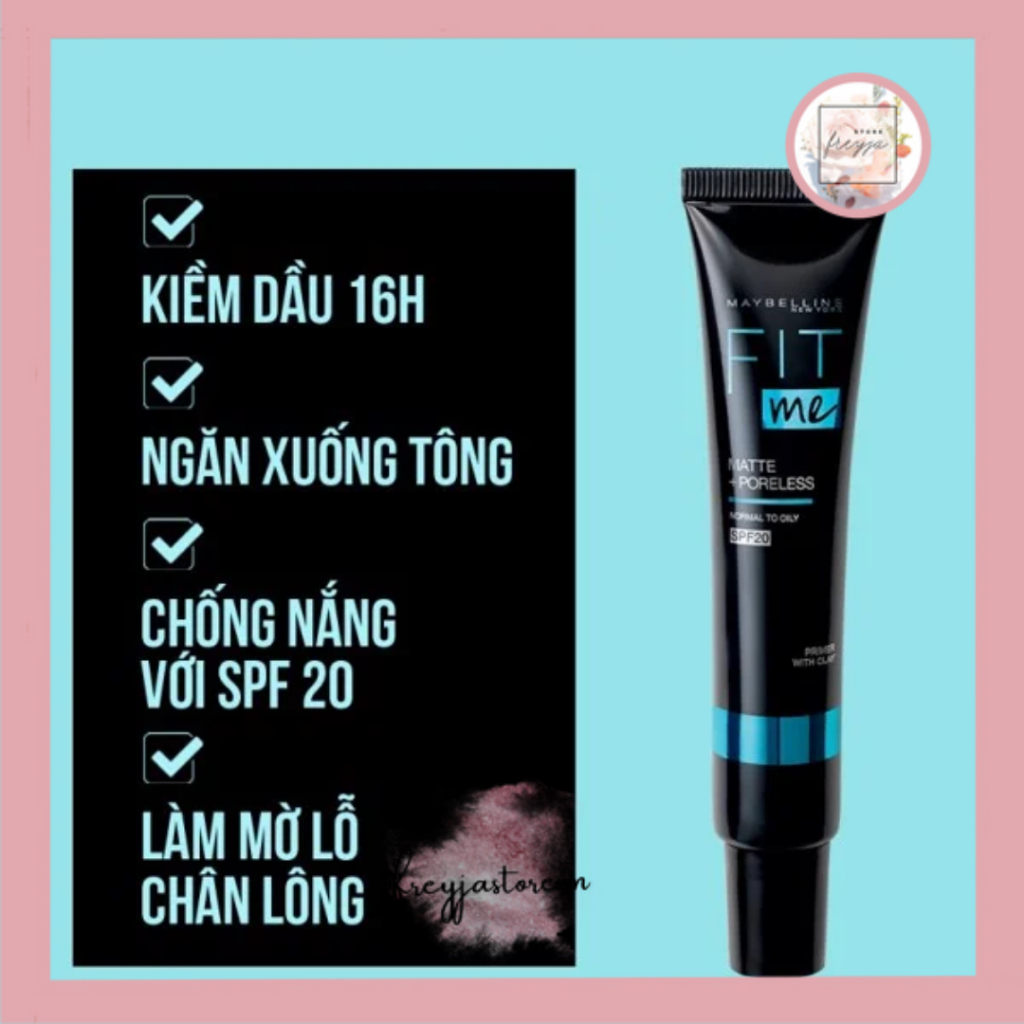 Kem Lót Maybelline Fit Me Matte + Poreless Kiềm Dầu Spf20 30ml - Freyja.Store