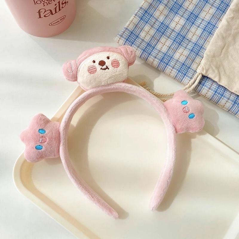 CC50 Cài tóc nữ băng đô hoạt hình hình thỏ ngôi sao lợn hồng dễ thương