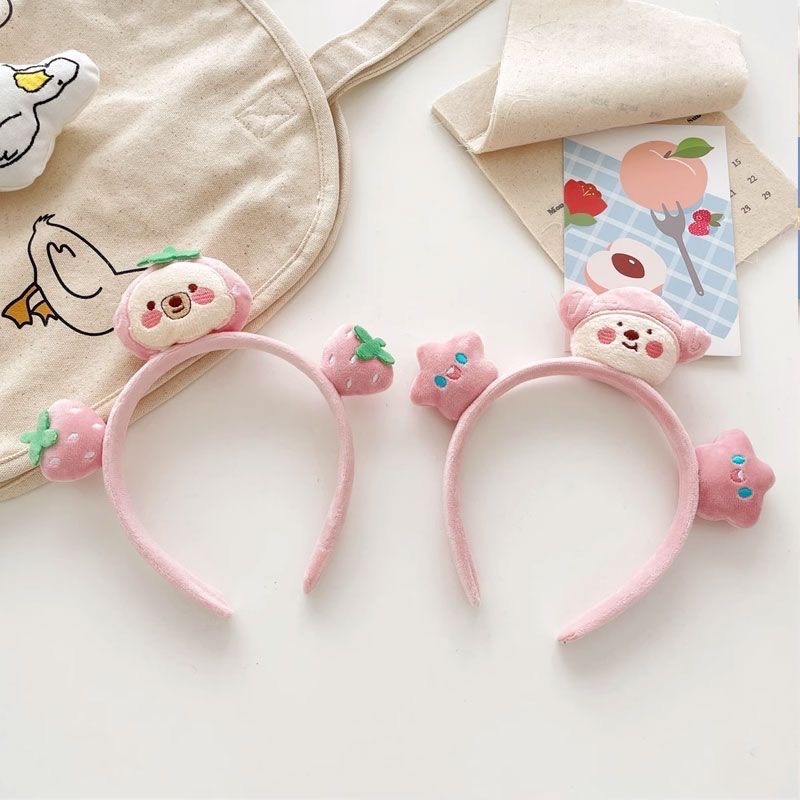 CC50 Cài tóc nữ băng đô hoạt hình hình thỏ ngôi sao lợn hồng dễ thương