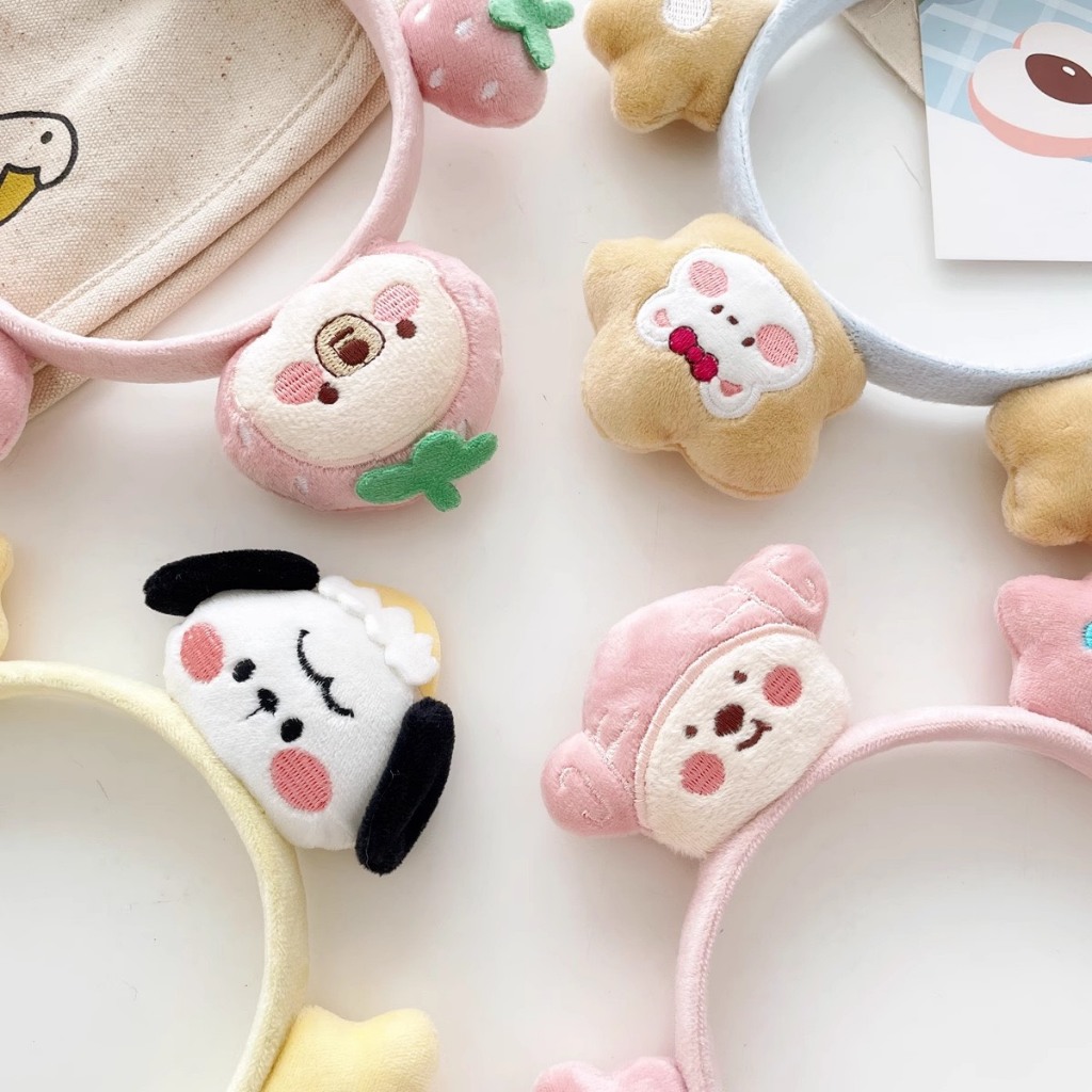 CC50 Cài tóc nữ băng đô hoạt hình hình thỏ ngôi sao lợn hồng dễ thương