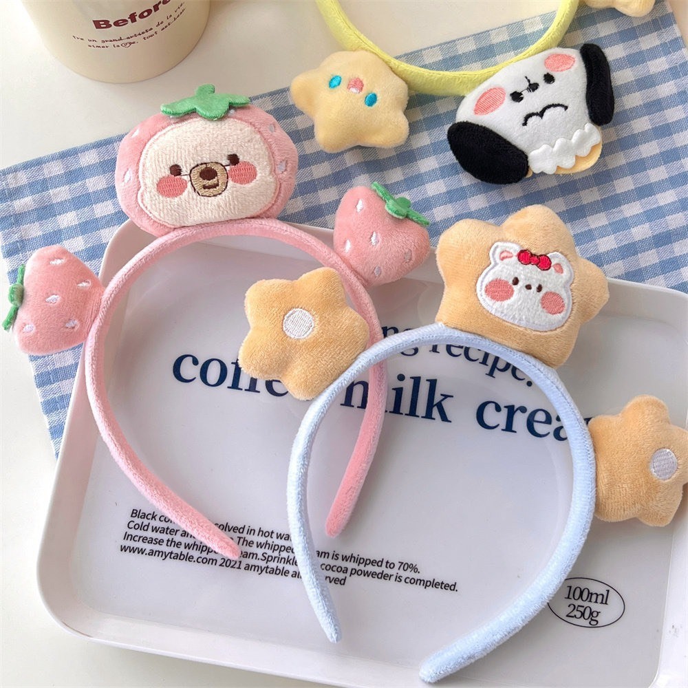 CC50 Cài tóc nữ băng đô hoạt hình hình thỏ ngôi sao lợn hồng dễ thương