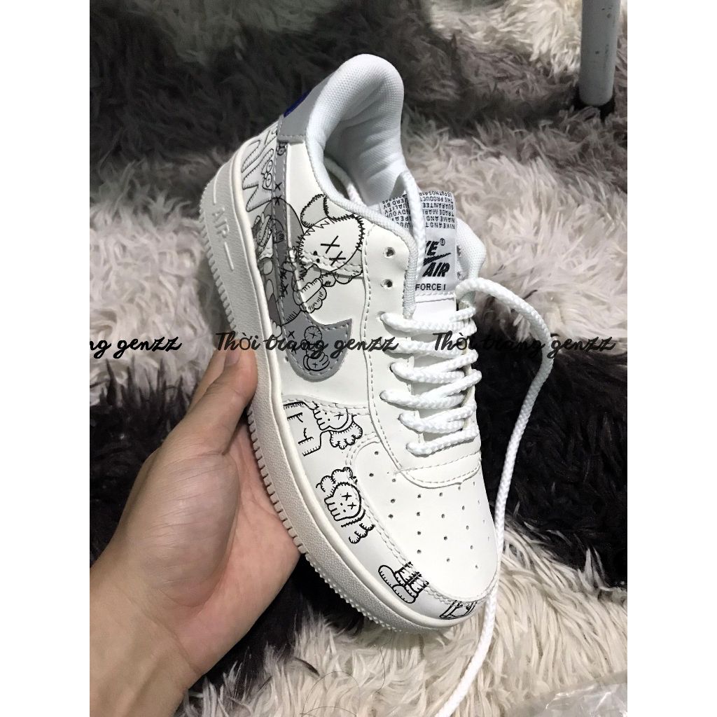 Giày Thể thao sneakers NI'KE air force 1,AF1 BEARBRICK hot trend 2023 full size36-43