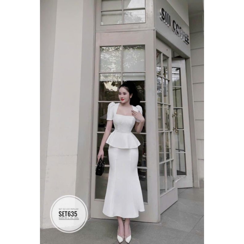 Bigsize Xuân Phúc 50-90kg: Set váy áo peplum