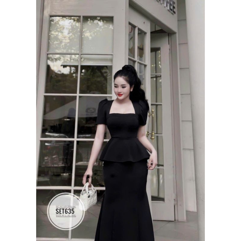 Bigsize Xuân Phúc 50-90kg: Set váy áo peplum