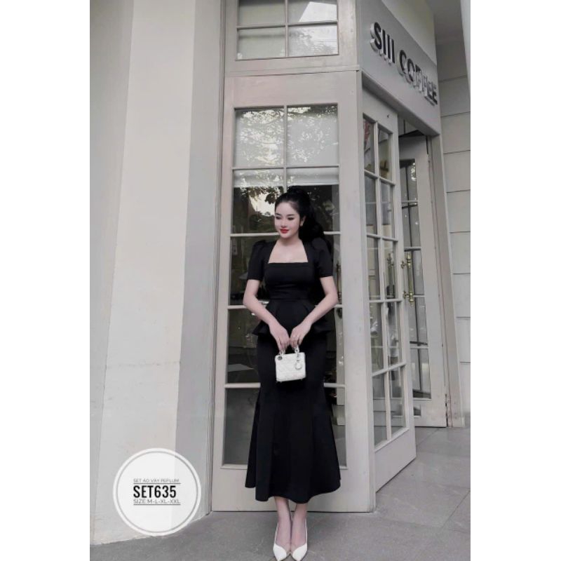 Bigsize Xuân Phúc 50-90kg: Set váy áo peplum